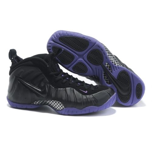 2014 Air Foamposite Pro Black Varsity Purple Hight Quality